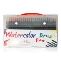 48 Color Set Packaging Watercolor Brush Pen Water Color Brush Pen For Painting